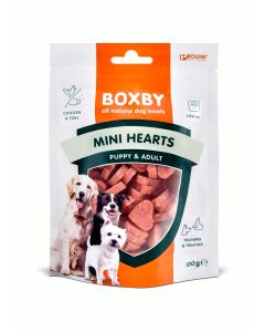 Boxby Mini Hearts - Hondensnacks - Kip 100 g