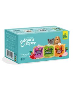 Edgard&Cooper Kuipjes Multipack Adult Chicken Game Lamb - Hondenvoer - Kip Wild Lam 6x100 g