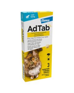 Adtab Kauwtablet Voor Katten - Anti vlooien en tekenmiddel - 3 tab
