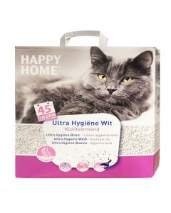 Happy Home Ultra Hygi&euml;ne Wit - Kattenbakvulling - 10 l