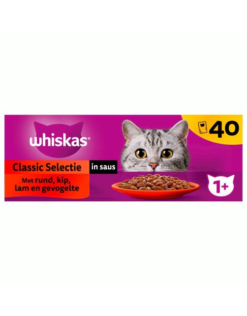 Whiskas Classic Selectie Groenten In Saus Kattenvoer 40x100 g
