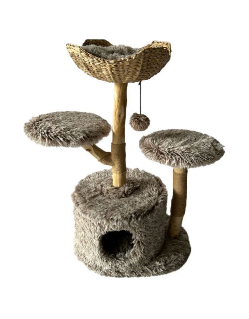 Kerbl Kleine krabpaal Creativ Adventure beige/grijs - 150cm Kerbl Kleine krabpaal Creativ Adventure beige/grijs - 150cm